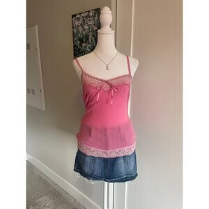 hot pink hollister vintage y2k cami